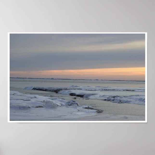 Winter-Wasserlandschaftsfoto-Poster Poster (Vorne)