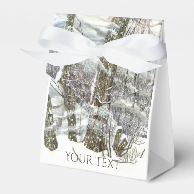 Winter Watercol Malerei Geschenkschachtel (Vorderseite)