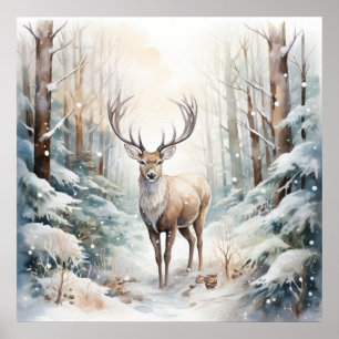Winter Watercolor Deposter Poster