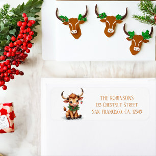 Winter Watercolor Texas Longhorn Calf Garland
