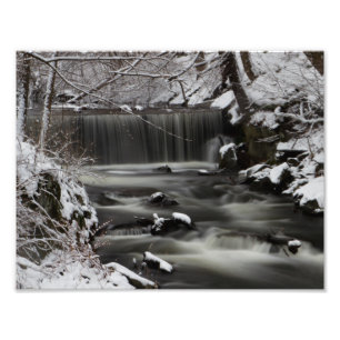 Winter Waterfall Fotodruck