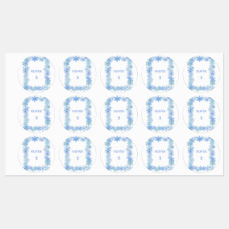 Winter Waterproof Labels Minimalist Snowflake Name Etiketten