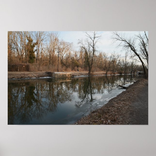 Winter Waterscape Reflection Poster (Vorne)