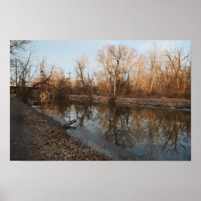 Winter Waterscape Reflection Poster (Vorne)