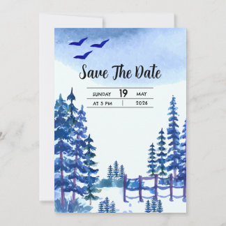 Winter Weddiner Silber Einladungskarte Design Einladung
