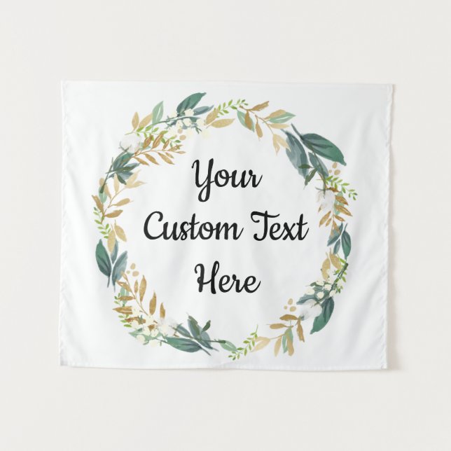 Winter Wedding Backdrop Grüne Foto Stand Dekoratio Wandteppich (Vorderseite (Horizontal))