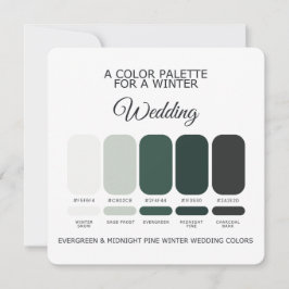 Winter Wedding Color Palette 2026 Card Einladung