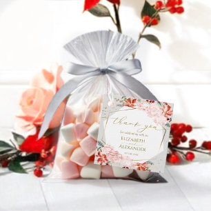 Winter Wedding Gefallen Tags Gilded Watercolor Flo Geschenkanhänger