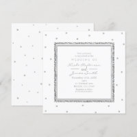 Winter Wedding Glam Silver & White Dots Party