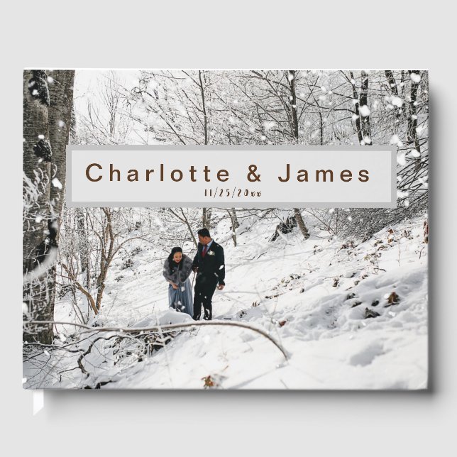 Winter Wedding Guest Book Gästebuch (Vorderseite)