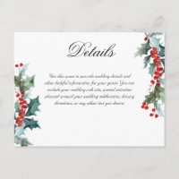 Winter Wedding Holly Berry Details