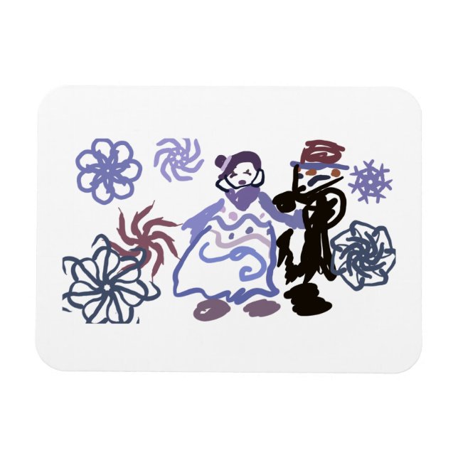 Winter wedding  magnet (Horizontal)