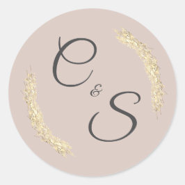 Winter Wedding Mit Monogramm Stationary Sticker