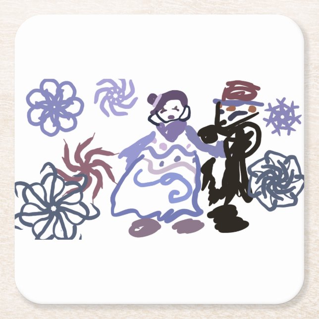 Winter wedding  rechteckiger pappuntersetzer (Vorderseite)