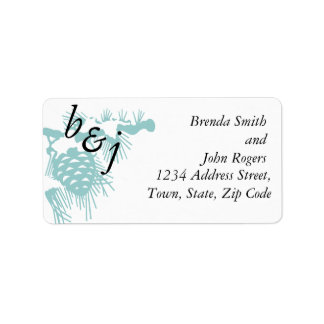 Winter Wedding Repand Card Adressenaufkleber Pine Adressaufkleber