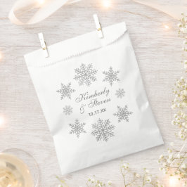 Winter Wedding Silver Snowflake Geschenktütchen