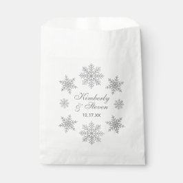Winter Wedding Silver Snowflake  Geschenktütchen