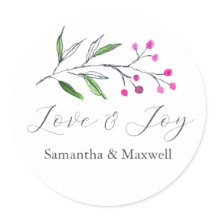 Winter Wedding Stickers Vielen Dank