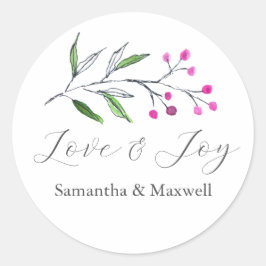 Winter Wedding Stickers Vielen Dank