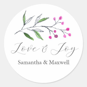 Winter Wedding Stickers Vielen Dank