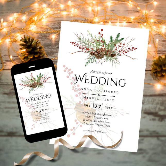 Winter Wedding Suite Print oder Digital Download Einladung (Von Creator hochgeladen)