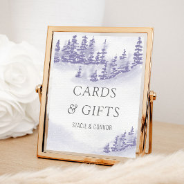 Winter Wedding Watercolor Lavendel Karten & Gesche Poster