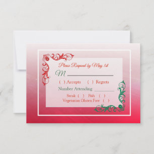 Winter Wedding Wedding RSVP Karte