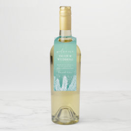 Winter Wedding Welcome Flasche Hanger Tag Flaschenanhänger