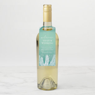 Winter Wedding Welcome Flasche Hanger Tag Flaschenanhänger