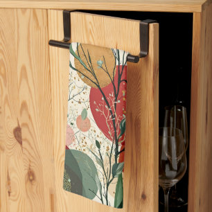 Winter / Weihnachten Abstrakte Kunst Geschirrtuch