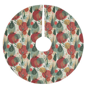 Winter / Weihnachten Abstrakte Kunst Polyester Weihnachtsbaumdecke