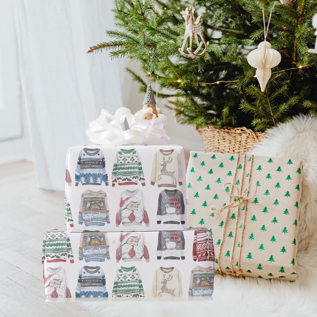 Winter Weihnachten hässlich Sweaters Muster Geschenkpapier (Von Creator hochgeladen)