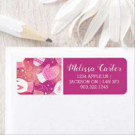 Winter Weihnachten Mittens Muster in Rosa