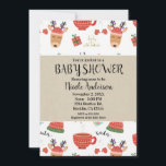 Winter Weihnachten Rustikale Kraft Urlaub Kinderdu Einladung<br><div class="desc">Anpassen mit jedem Text</div>