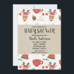 Winter Weihnachten Rustikale Kraft Urlaub Kinderdu Einladung<br><div class="desc">Anpassen mit jedem Text</div>