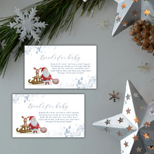 Winter Weihnachten Schlitten Santa Bücher Baby Sho Begleitkarte