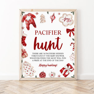 Winter Weihnachten Schnuller Hunt Baby Showspiel Poster