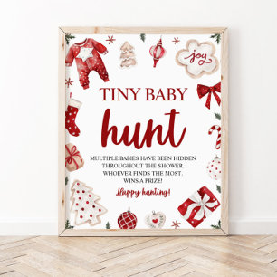Winter Weihnachten Tiny Baby Hunt Baby Showspiel Poster