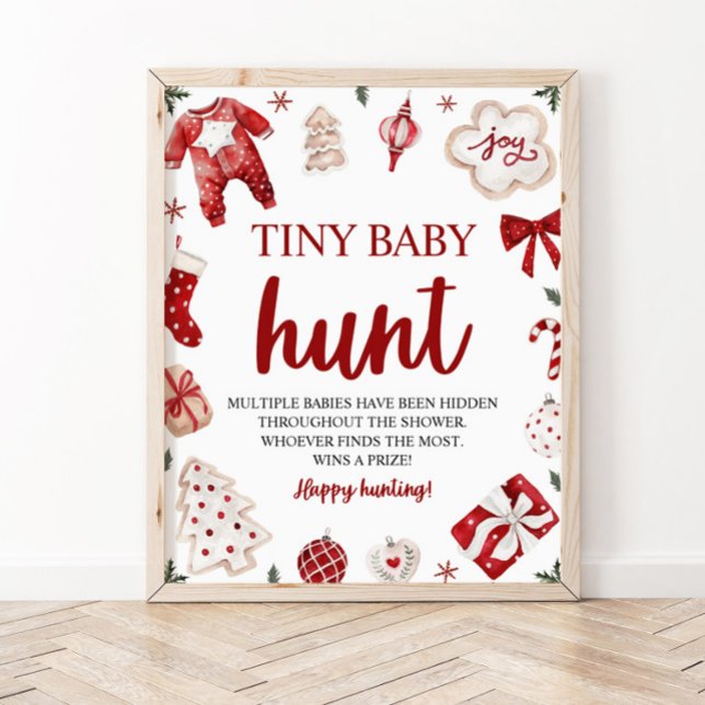 Winter Weihnachten Tiny Baby Hunt Baby Showspiel Poster (Von Creator hochgeladen)