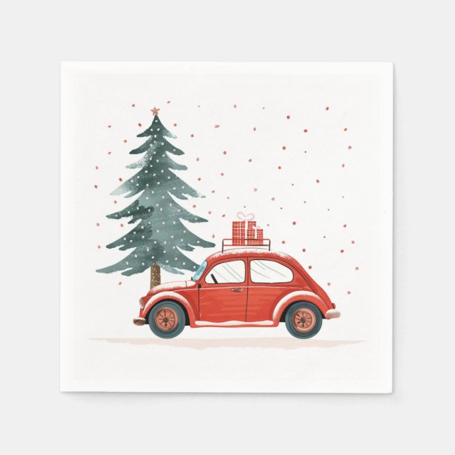 Winter, Weihnachten und Weihnachts-Feierlichkeiten Serviette (Vorderseite)