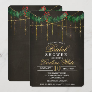 Winter Weihnachten Urlaub Bridal Dusche Einladung