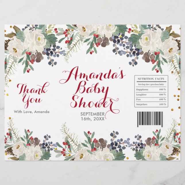 Winter Weihnachten Weißer Chip Beutel Wrapper Flyer (Vorne)