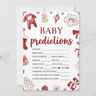 Winter Weihnachts Baby Dusche Baby Predictive Game Einladung