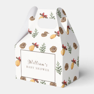 Winter Weihnachts Blume Pattern Kinderdusche Geschenkschachtel