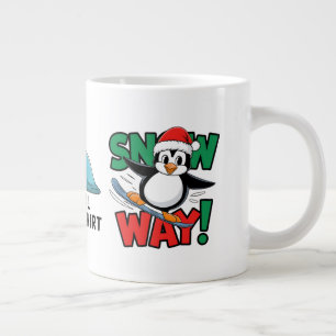 Winter-Weihnachts-Pinguin-Abenteuer im schneebedec Jumbo-Tasse