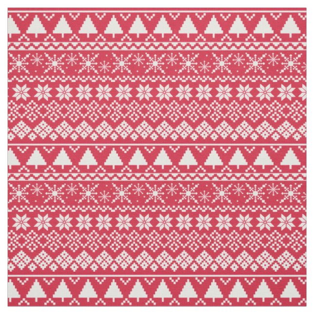 Winter-Weihnachts-Pulloverdruck Rot Stoff (Muster)