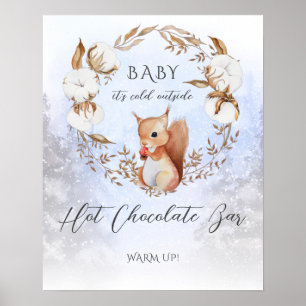 Winter Weihnachts - Schokolade Bar Baby Dusche Poster