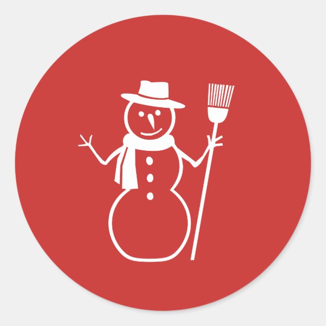 Winter Weihnachts Snowman Stickers (Vorderseite)