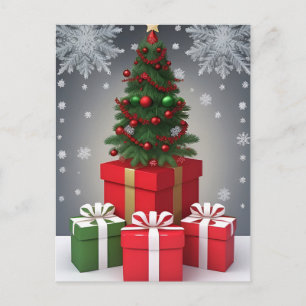 ❄️ Winter-Weihnachtsbaum-Glanz ✨ Verschneite Feier Postkarte