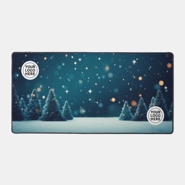 Winter Weihnachtsbaumen Schreibtisch Mat Mouse Pad Schreibtischunterlage (Vorderseite)